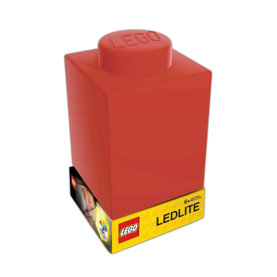 LEGO SILCONE LED NIGHTLIGHT RED NOČNA LUČKA