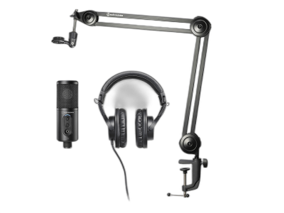 Komplet za ustvarjalce Audio-Technica Creator Pack, mikrofon, slušalke, nosilec