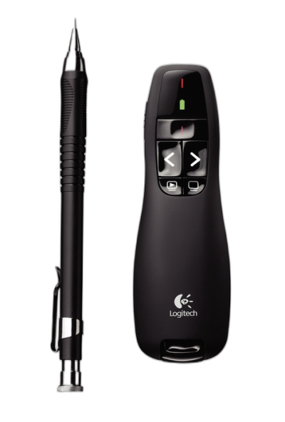Presenter Logitech R400, brezžičen, USB, rdeč laser