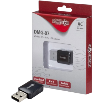 INTER-TECH DMG-07 AC650 Dual Band WLAN  Bluetooth USB brezžični mrežni adapter