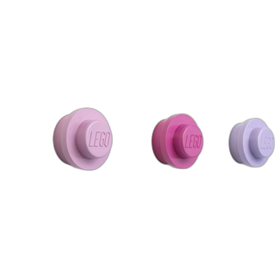 LEGO WALL HANGER RACK PINK - DARKPINK - LILAC STENSKI OBEŠALNIK