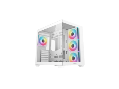 Računalniško ohišje DeepCool CG530 4F WH, ATX, Midi-Tower, ARGB, Kaljeno steklo, belo