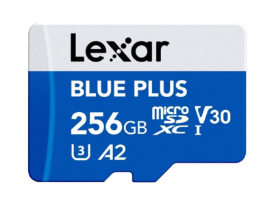 Spominska kartica Lexar BLUE PLUS, Micro SDXC, 256GB, 170MB/s, U3, V30, A2, UHS-I, z adapterjem