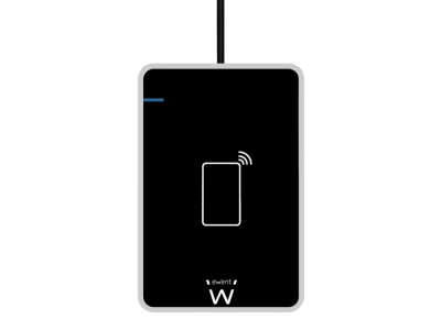 Čitalec pametnih in osebnih kartic Ewent, USB 2.0, NFC brezkontaktni, črn, EW1053