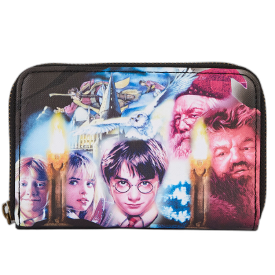 LOUNGEFLY HARRY POTTER SCORCERERS STONE ZIP AROUND DENARNICA