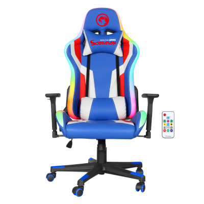 GAMING STOL - MARVO CH-128BL RGB MODRE BARVE