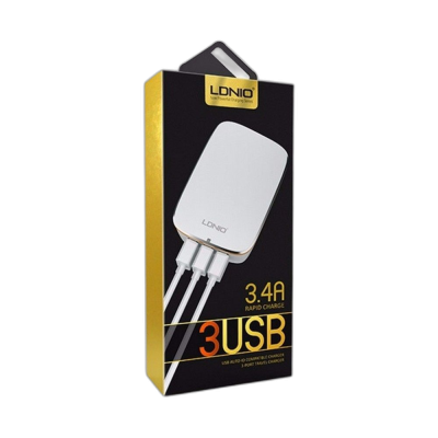 LDNIO 3 X USB POTOVALNI ADAPTER 5V/3.4A/17W A3304