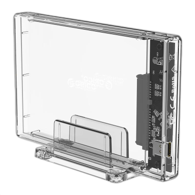 Zunanje ohišje za HDD/SSD 2,5'', USB-C 3.0 UASP to SATA3, prozorno, ORICO 2159C3