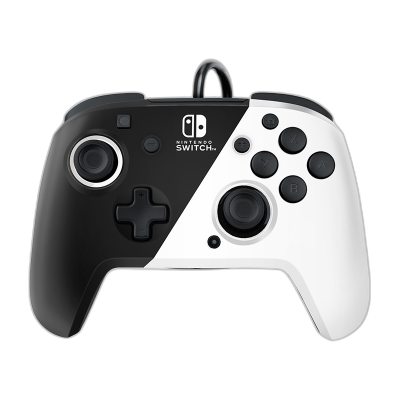 PDP NINTENDO SWITCH ŽIČNI KONTROLER FACEOFF DELUXE - BLACK & WHITE