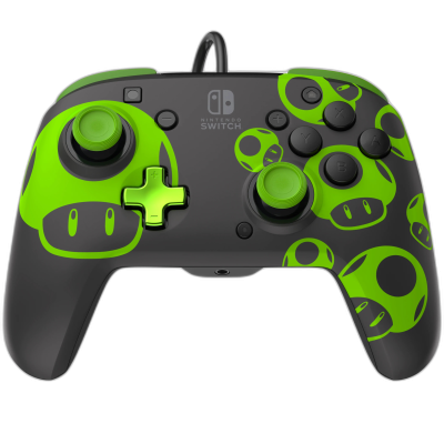 PDP NINTENDO SWITCH ŽIČNI KONTROLER REMATCH - 1UP GLOW IN THE DARK