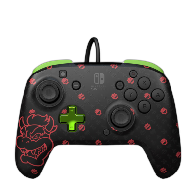 PDP NINTENDO SWITCH ŽIČNI KONTROLER REMATCH - BOWSER GLOW IN THE DARK
