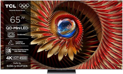 TCL 4K QD-Mini LED HDR PREMIUM 65C81K, Google TV, 144Hz, Ozvočeno z Bang & Olufsen