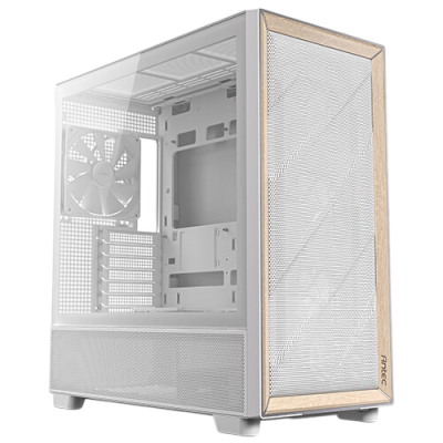 ANTEC Flux midi-ATX okno leseno belo/rjavo gaming ohišje