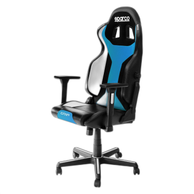 SPARCO GRIP SKY gaming stol črno - svetlo modre barve