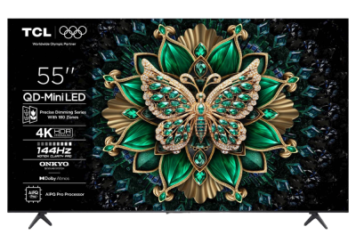 TCL 4K QD-Mini LED TV 55C61K, Google TV, 144Hz, Onkyo zvok z Dolby Atmos