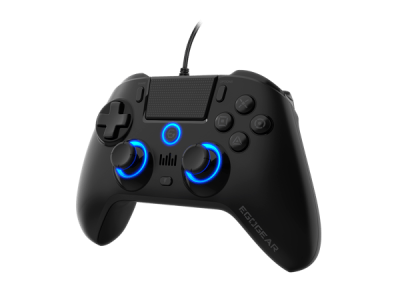 EGOGEAR SC15 BREZŽIČNI RGB KONTROLER ZA PS4, PC, PS3 - ČRNE BARVE