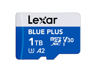 Spominska kartica Lexar BLUE PLUS, Micro SDXC, 1TB, 170MB/s, U3, V30, A2, UHS-I, z adapterjem