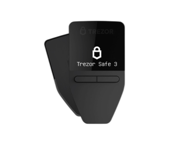 Trezor Safe 3, denarnica za Bitcoin in druge kriptovalute, črna