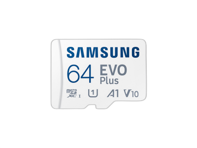 Spominska kartica Samsung EVO Plus, micro SDXC, 64GB, 160 MB/s, U1, V10, A1, UHS-I, z adapterjem