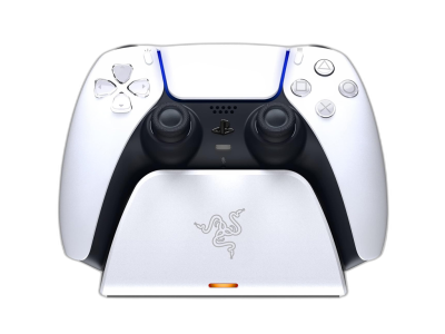 Polnilec za igralni plošček Razer Quick Charging Stand za PlayStation 5, bel