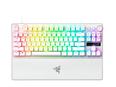 Tipkovnica Razer Huntsman V3 Pro Tenkeyless, bela, US SLO g.