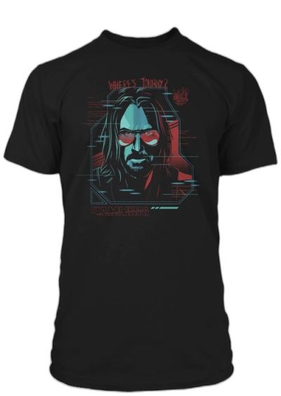 JINX CYBERPUNK 2077 DIGITAL GHOST PREMIUM TEE ČRNA S