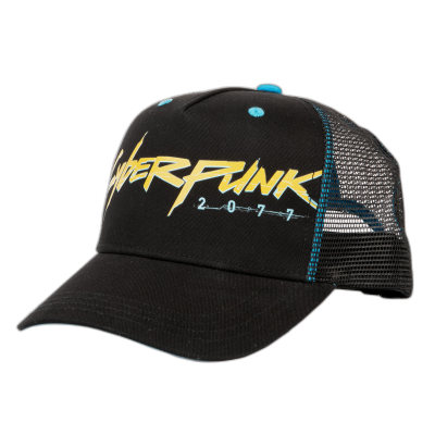 JINX Cyberpunk 2077 Cyberpunker Trucker Kapa s šiltom Black/Blue
