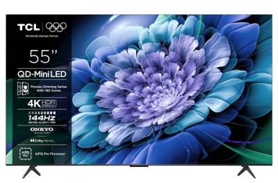 TCL 4K QD-Mini LED TV 55C69K, Google TV, 144Hz, Onkyo zvok z Dolby Atmos