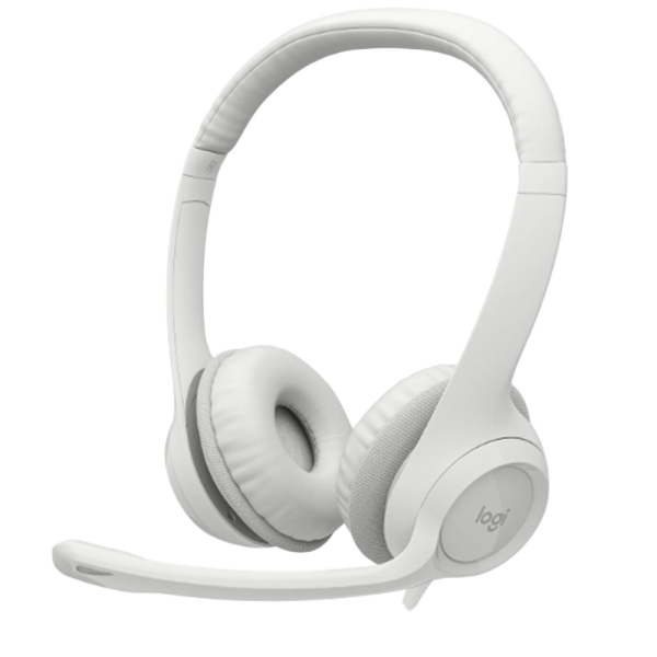 LOGITECH H390 USB bele stereo slušalke z mikrofonom
