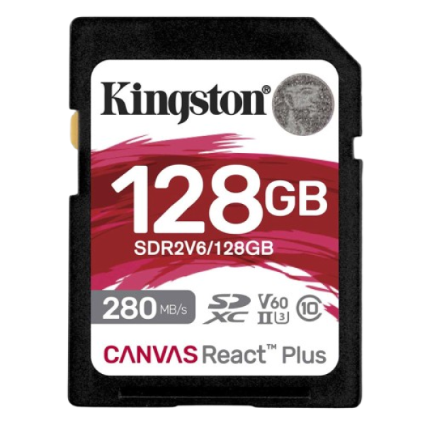 KINGSTON Canvas React Plus SD 128GB Class10 UHS-II (SDR2V6/128GB) spominska kartica