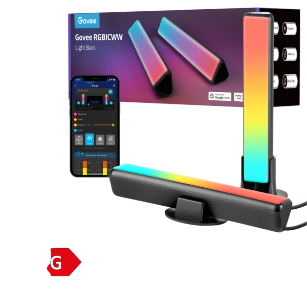GOVEE RGBICWW WIFI + BLUETOOTH FLOW PLUS svetlobne palice