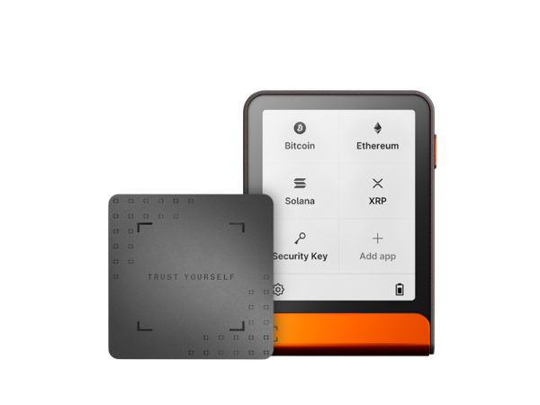 Ledger Flex z Recovery Key, denarnica za Bitcoin in druge kriptovalute, Oranžen