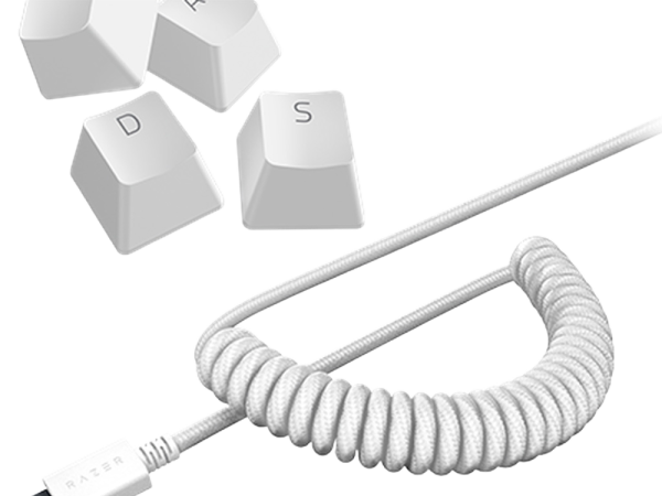 Komplet tipk PBT Keycap Upgrade Set Razer, Mercury White