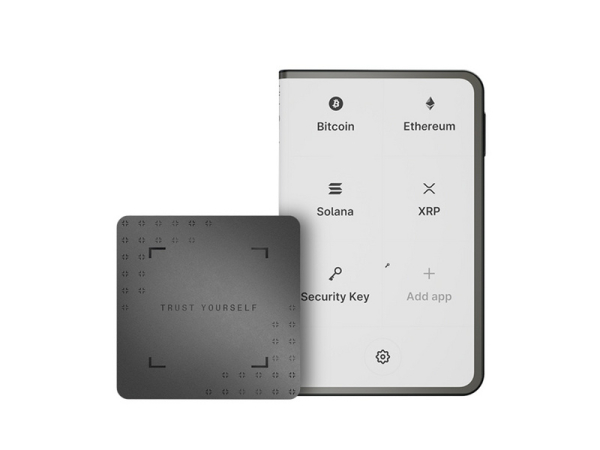 Ledger Stax z Recovery Key, denarnica za Bitcoin in druge kriptovalute, grafit