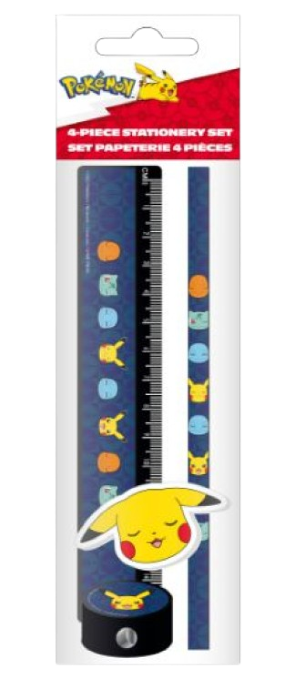 POKEMON - PIKACHU - pisarniški set 4V1