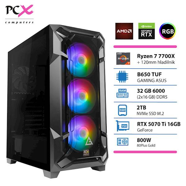 Računalnik PCX Extian R7 7700X 32GB 2TB RTX5070TI