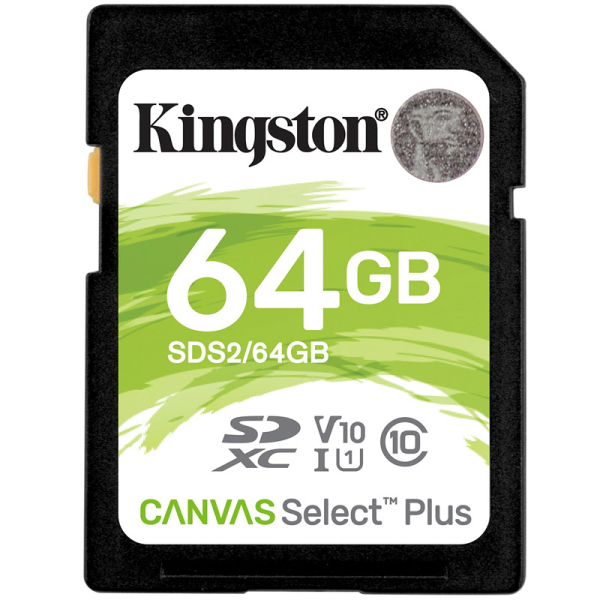 KINGSTON Canvas Select Plus SD 64GB Class10 UHS-I FullHD 1080p 4K (SDS2/64GB) spominska kartica