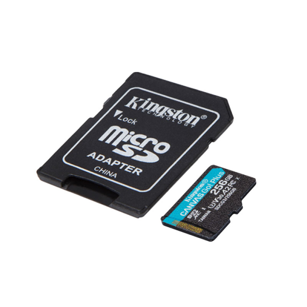 KINGSTON Canvas Go! Plus microSD 256GB UHS-I U3 adapter (SDCG3/256GB) spominska kartica