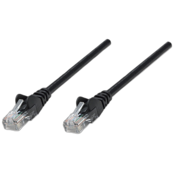 INTELLINET CAT5e UTP 0,5m črn mrežni priključni patch kabel