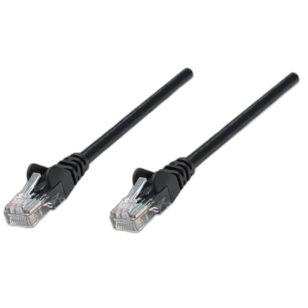 INTELLINET CAT5e UTP 1m črn mrežni priključni patch kabel