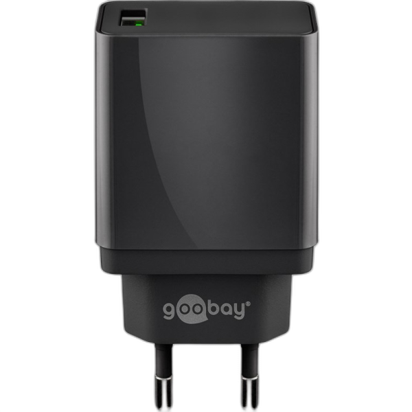 GOOBAY USB QC3.0 18W črni polnilec
