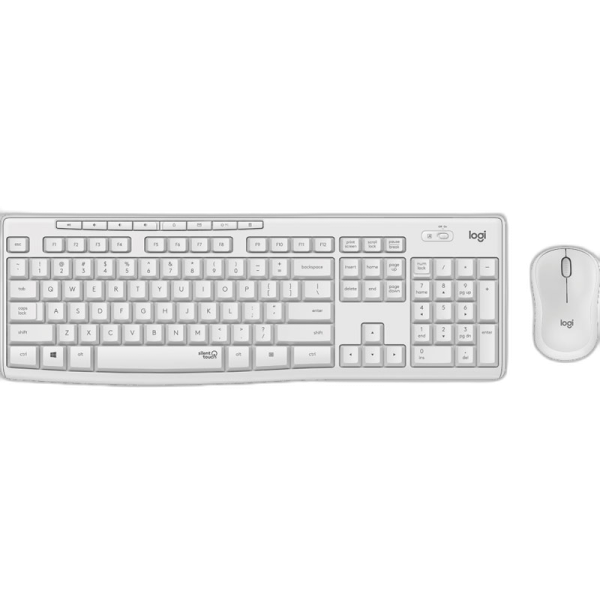 LOGITECH MK295 Silent Wireless Combo bela slovenski potisk tipkovnica + miška