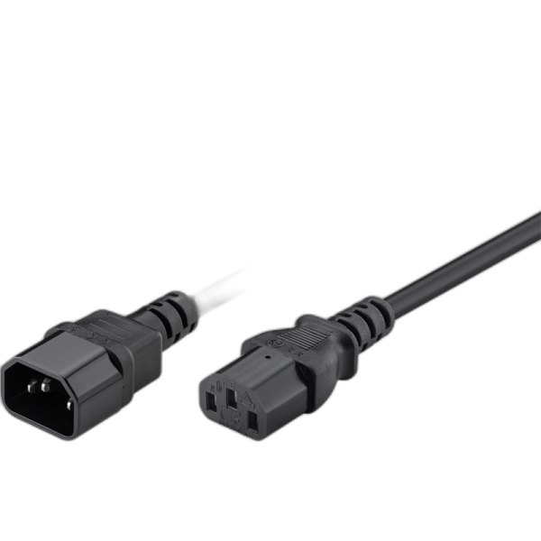 GOOBAY 1,5m črn C14/ C13 podaljšek za napajalni kabel 