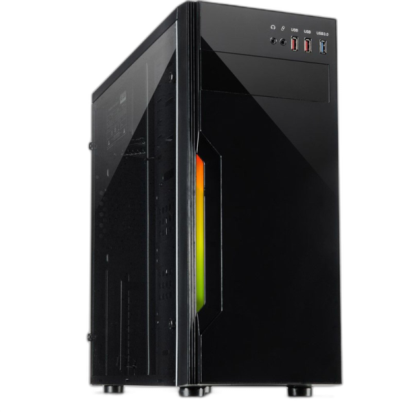 INTER-TECH B-42 RGB midi-ATX črno ohišje