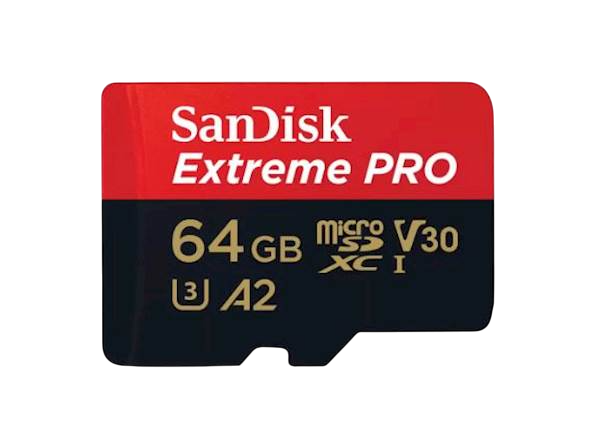 SANDISK Extreme PRO microSDXC 64GB UHS-I 4K UHD (SDSQXCU-064G-GN6MA) spominska kartica