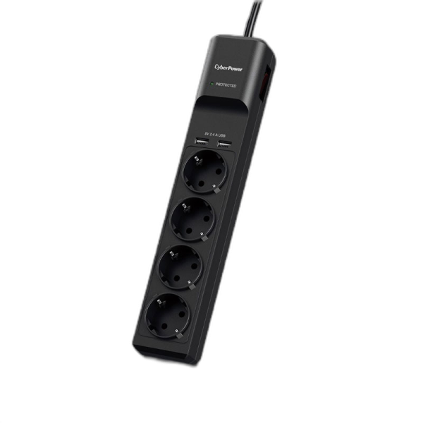 CYBERPOWER SurgeProtector P0420SUD0-DE 4x vtičnica 1,8m prenapetnostna zaščita razdelilec