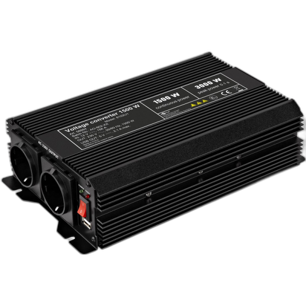 GOOBAY 12V-230V DC/AC USB-5V 1500W pretvornik inverter napajalnik