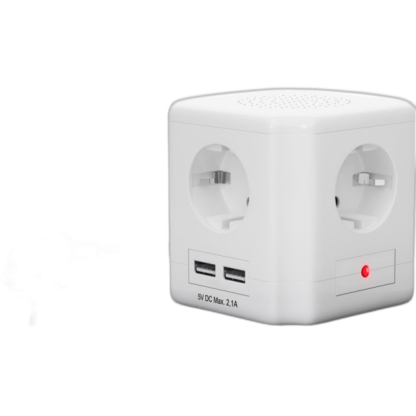 GOOBAY 1,5m USB 2.0 podaljšek s 4 vtičnicami