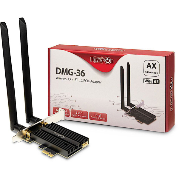 INTER-TECH DMG-36 AX5400 WLAN PCI express mrežna kartica