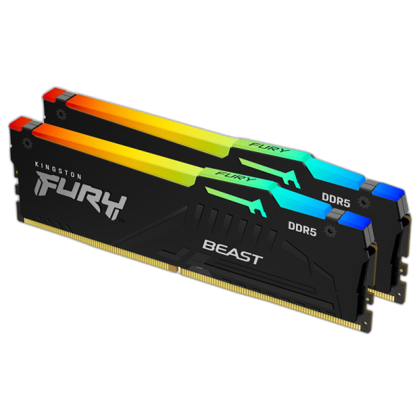 KINGSTON Fury Beast 64GB (2x32GB) 5600MT/s DDR5 CL40 XMP KF556C40BBAK2-64 RGB ram pomnilnik